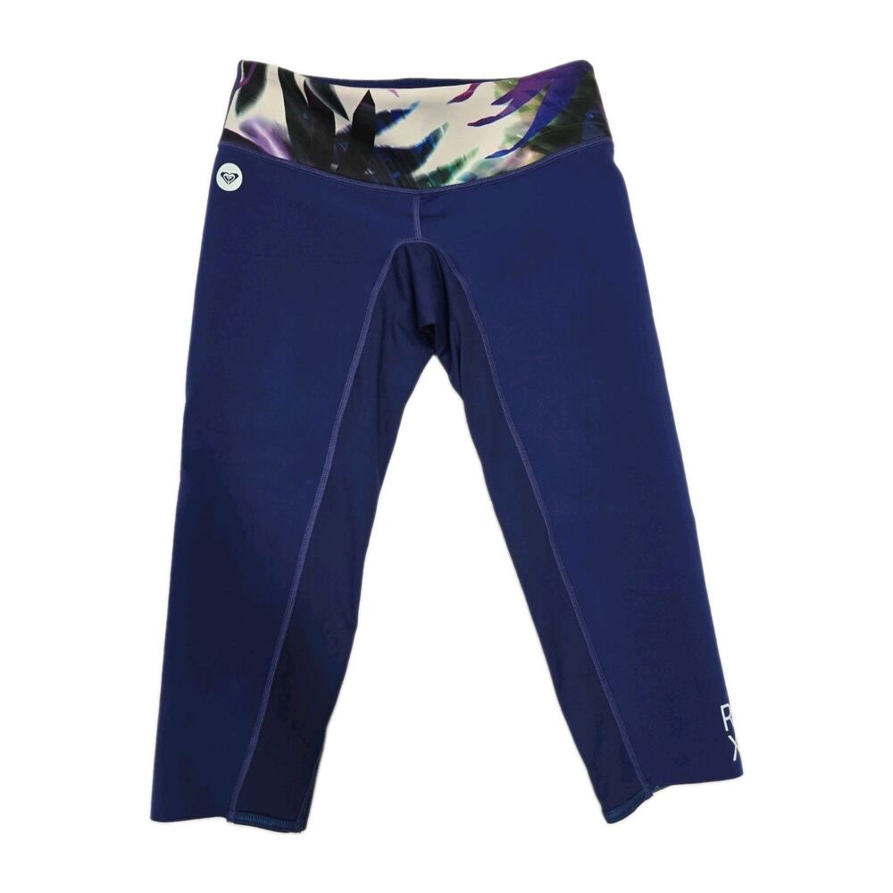 Roxy Caribbean Sunset Neoprene Wetsuit Surf Pants Womens Size 8 Blue Floral